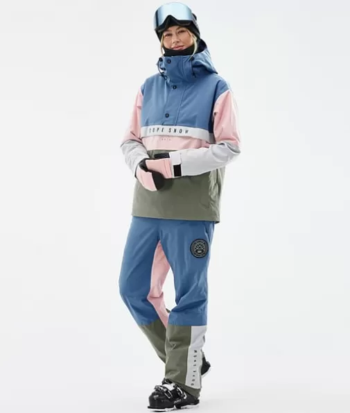 Skibroeken<Dope Snow Blizzard Track W BlueSteel/LightGrey/SoftPink/Greenish